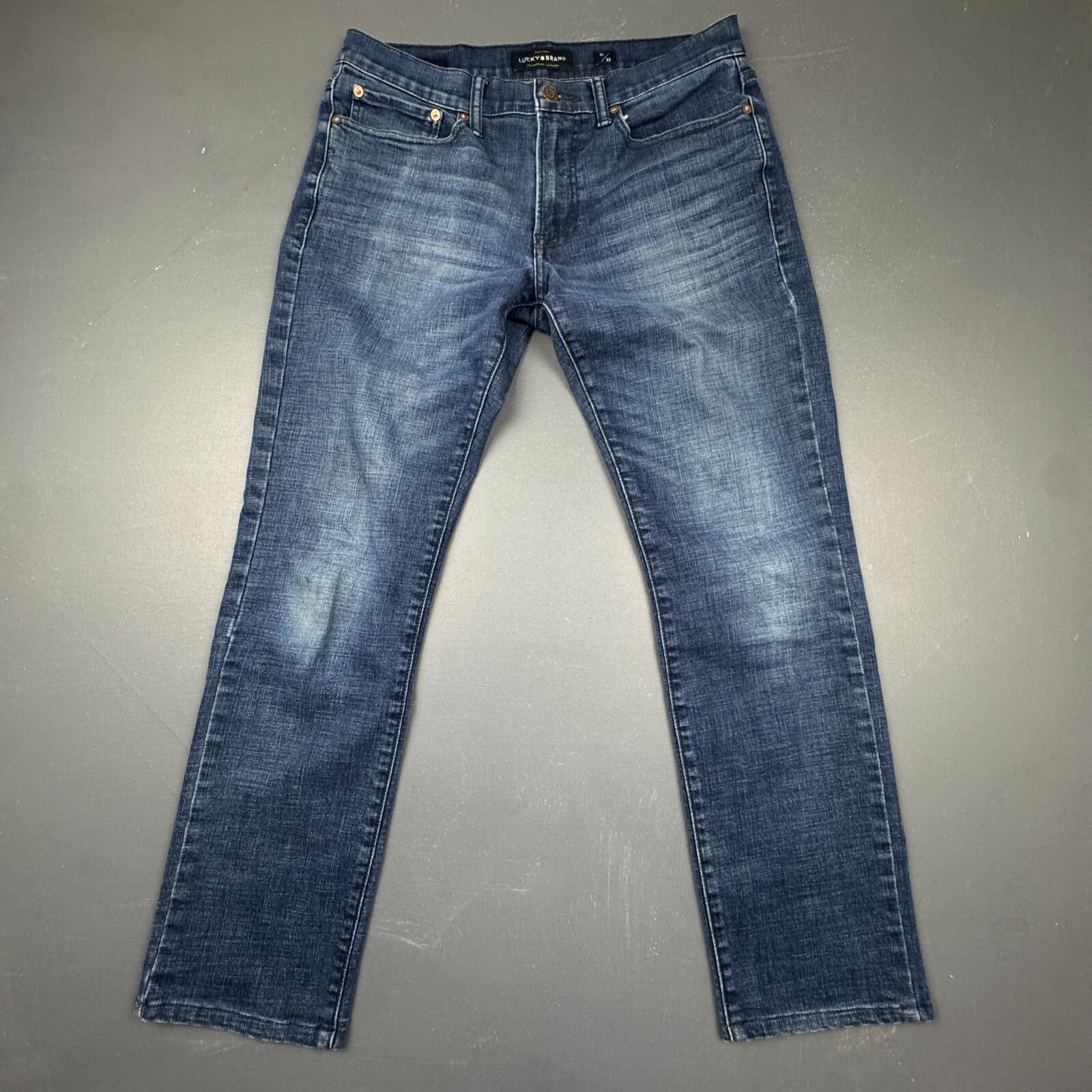 Lucky Brand Jeans Men's 31x32 121 Slim Stretch Dark Wash Straight Leg Denim